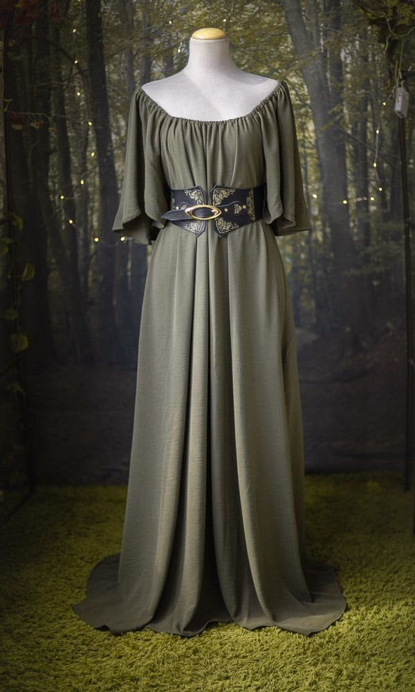 Medieval Style Dresses For Festivals, Bohemian Fitted Medieval Dress For Festivals, Bohemian Fitted Medieval Dress, Bohemian Style Medieval Dress For Festivals, Fitted Steampunk Dresses For Larp, Elven Style Medieval Dress For Larp, Bohemian Fitted Medieval Dress For Cosplay, Bohemian Style Fitted Medieval Dress For Cosplay, Bohemian Dresses For Medieval Festival Costume Party