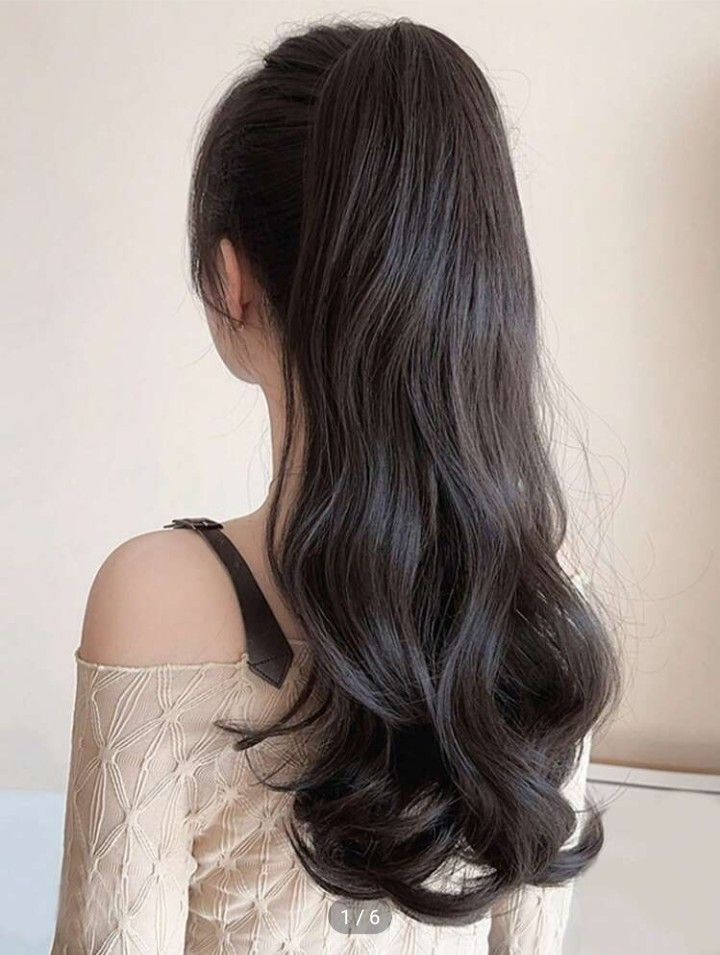 Styled Ponytail Long Hair, Cute Ponytail Hairstyles For Long Hair, Ponytail Hairstyles Black, Hair Styles For Long Hair Ponytail, Ponytail Hairstyles Black Hair, Pony Hairstyles For Long Hair, Black Hair In A Ponytail, Black High Ponytail, Long Hairstyles Ponytail