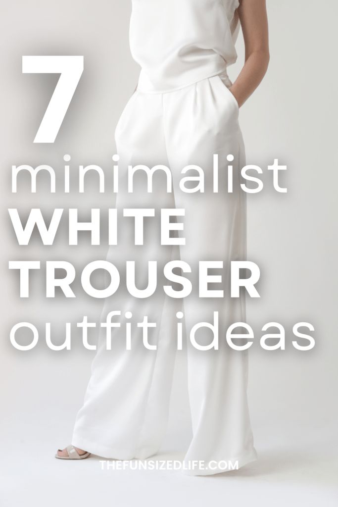 Need outfit ideas for your white wide leg trousers? Here are the top styling ideas from Pinterest for your minimalist wardrobe. White Top And Trousers Outfit, White Dress Pants Outfit Classy, White Wide Leg Pants Outfit Casual, White Beach Pants Outfit, White Wide Leg Trousers Outfit, White Trousers Outfit Casual, White Beige Outfit, Wide Trousers Outfit, White Wide Leg Pants Outfit