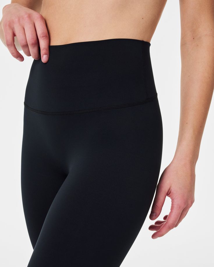 These full-length active leggings make all your low-impact workouts run smoothly. Crafted from buttery-soft stretch fabric that smoothes all over. Our style is designed without a center front seam to eliminate camel toe and a soft, dig-free waistband for added comfort. | Spanx Women's SPANXsmooth Soft and Smooth Full Leggings Compression Activewear With Contoured Waistband For Pilates, Compression Activewear For Pilates With Contoured Waistband, Functional Compression Leggings With Contoured Waistband, Micro-elastic Training Leggings With Contoured Waistband, Functional Micro-elastic Tights With Contoured Waistband, Compressive Smoothing Leggings For Gym, Compressive Activewear With Contoured Waistband In Elastane, Compressive Smoothing Gym Leggings, Gym Leggings With Smoothing Compressive Fit