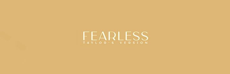 the logo for fearless taylor's version is shown in white on an orange background