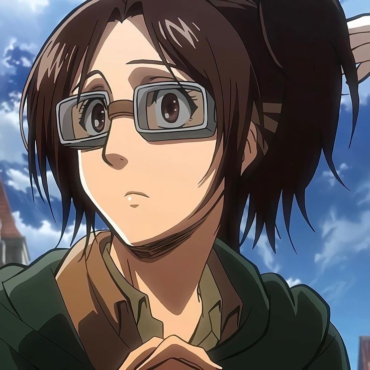 an anime character with glasses looking at the camera