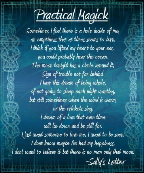 a poem written in celtic style with the words practical magic