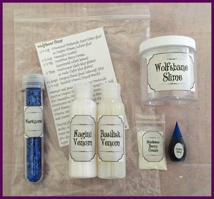 the contents of a craft kit including glue, ink and paper