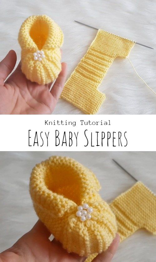 knitting instructions for easy baby slippers