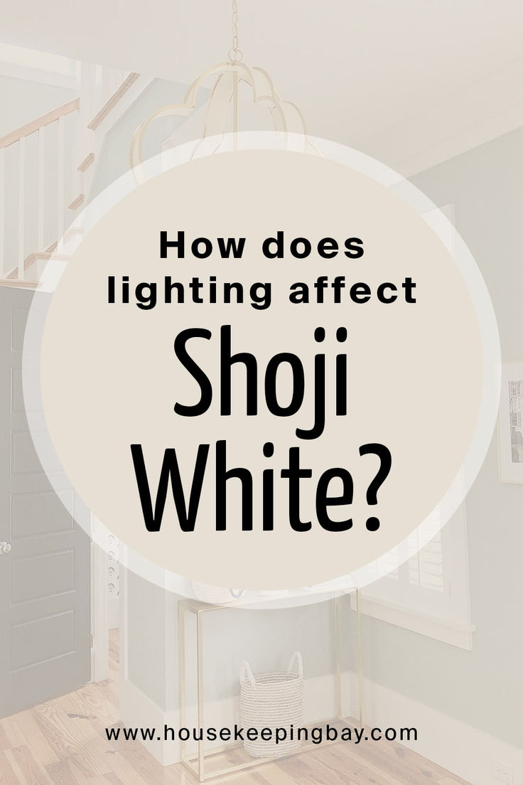 the words how does lighting effect shoji white? in front of a photo of a house