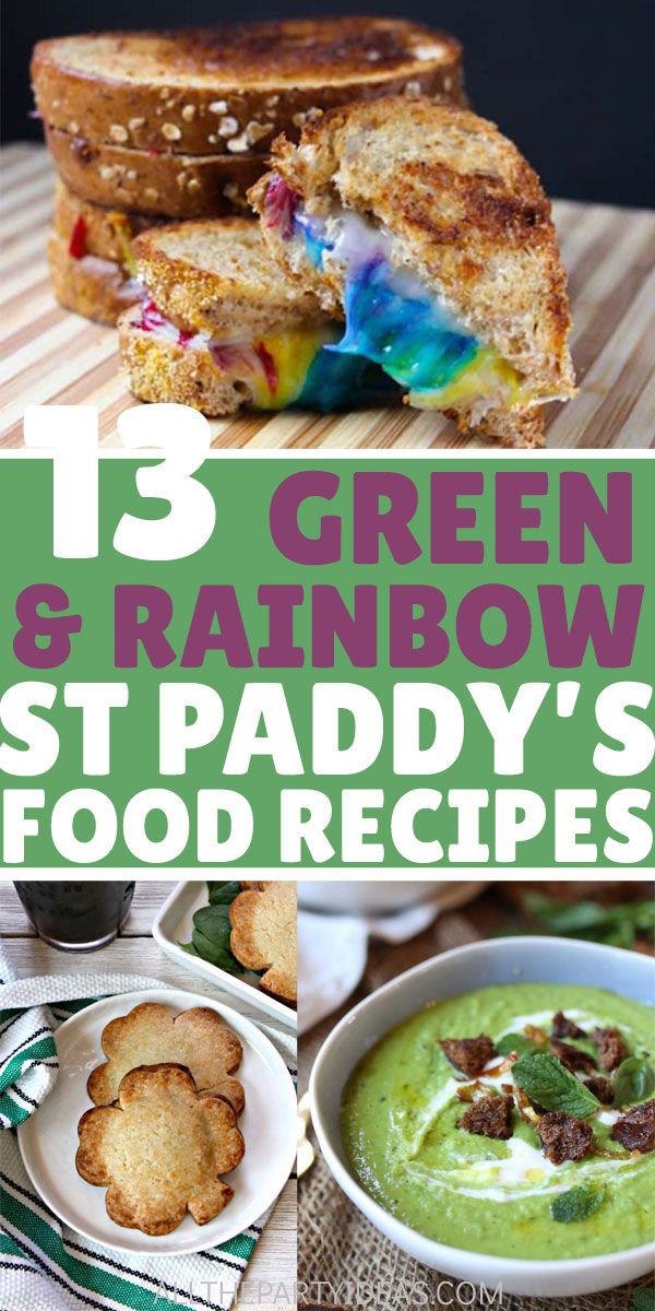 green and rainbow st paddy's food recipes