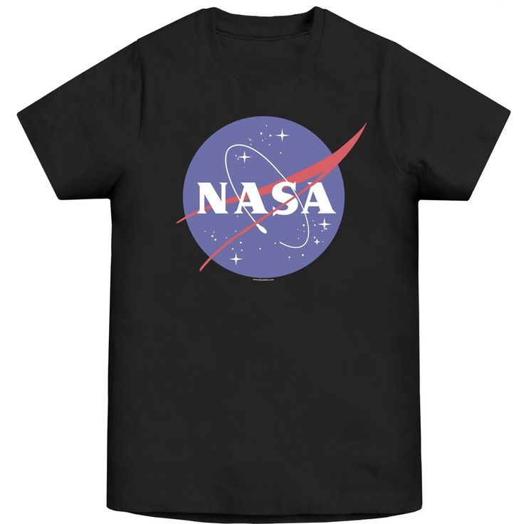 the nasa logo on a black t - shirt