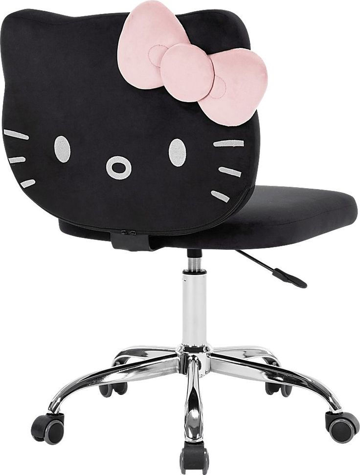 an office chair with a hello kitty head on it