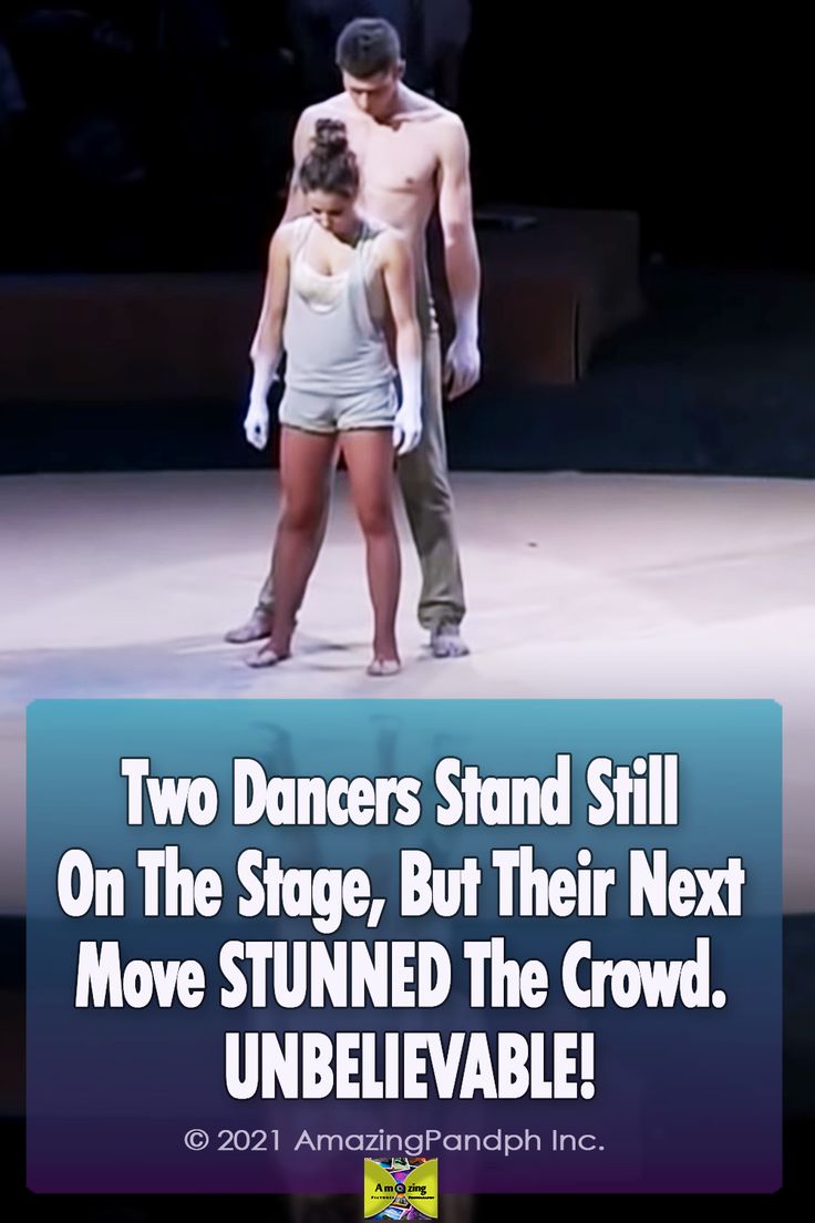 two dancers stand still on the stage, but their next move turned the crowd unbelievable