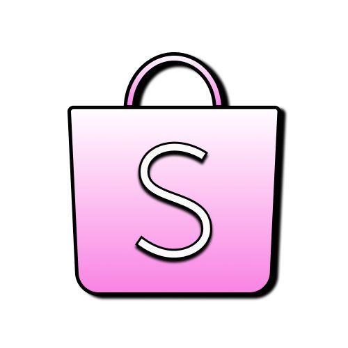 a pink bag with the letter s on it