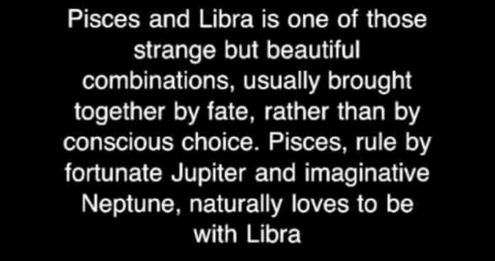 an image with the quote pieces and libra is one of those strange but beautiful combinations, usually brought together by father