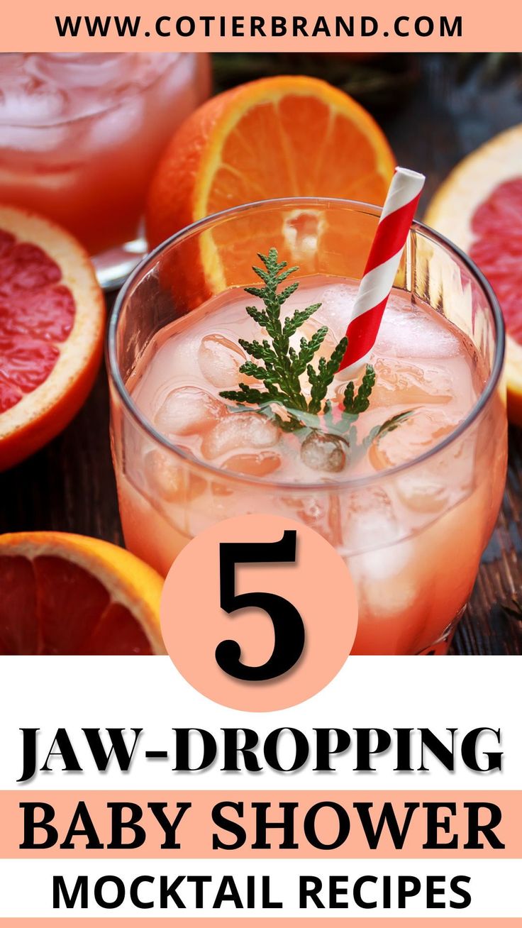 the top 5 jaw - dropping baby shower cocktails with orange slices and rosemary garnish