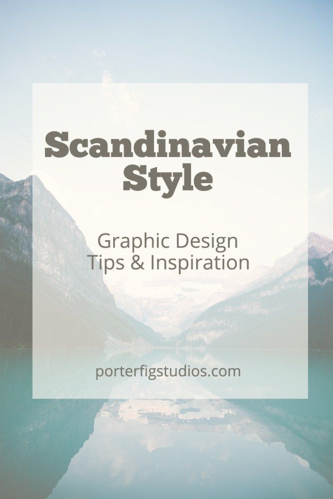 the text reads scandinavian style graphic design tips and inspiration