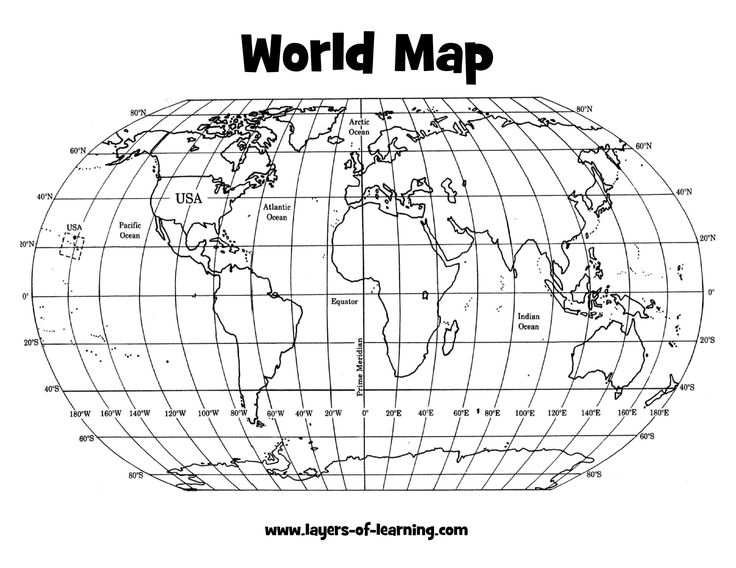 the world map is shown in black and white, with lines that are drawn across it