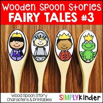 wooden spoon stories fairy tales 3 by various children's characters on the spoons