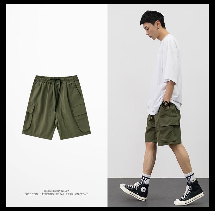 Short Pants Outfit Men, Short Hombre, Pants Inspiration, Man Store, Celana Kargo, Kpop Fashion Men, Lay Low, Short Pants Outfit, Overalls Shorts