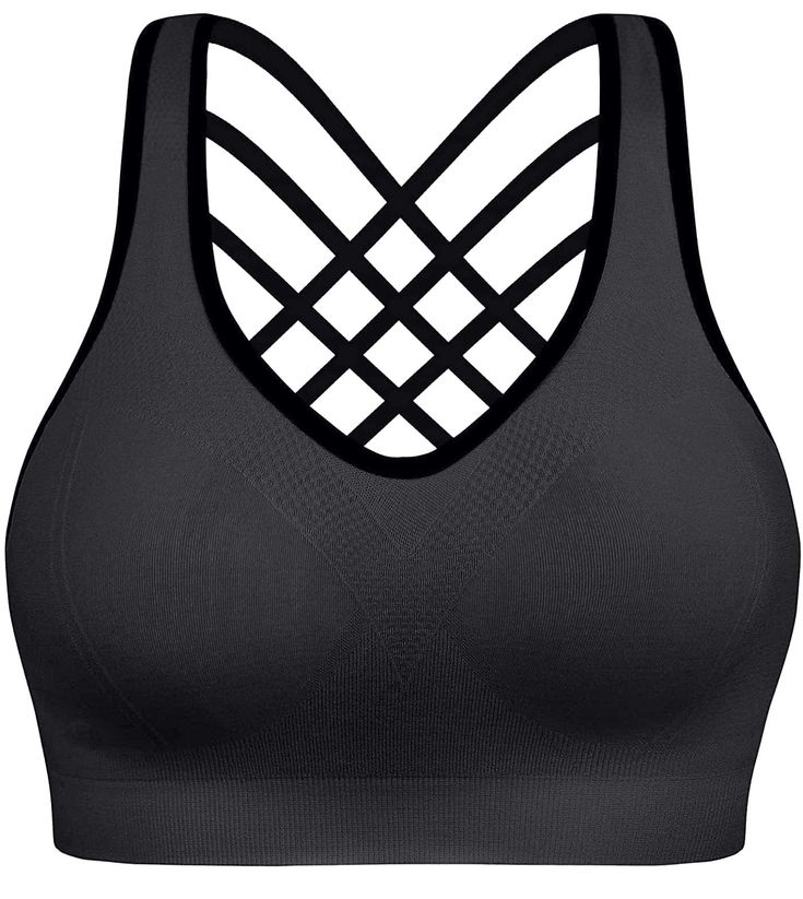 PRICES MAY VARY. Ultralight Breathability: Ewedoos Womens Sports Bras are made from a spandex and nylon blend that wick away sweat while stretching with your every move. Upgraded Moisture Wicking Fabric with different degrees of breathability design to keep you cool and dry in a way that feels practically weightless. Look and Feel Luxurious: Thanks to its widened straps and secure elastic waistband, these strappy sports bras keep your chest lifted without feeling too tight. Plus, the straps crea