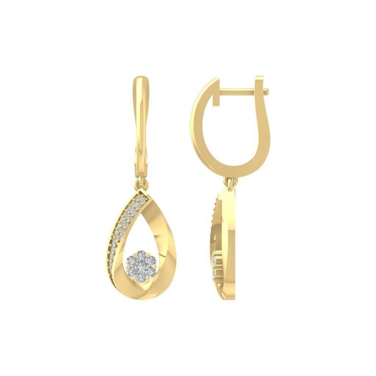 10K Yellow Gold 0.325 Ct Natural Diamond Drop Dangle Earrings Natural Diamond Drop Dangle Earrings 10k Yellow Gold Jewelry for Women 0.325 cttw Round Natural Diamonds (I2I3 Clarity, IJ Color) Natural Diamonds 10k Yellow Gold Earrings Crafted with Sustainable Processes Free Gift Box Ideal Gift for Someone Special or to Treat Yourself Araiya Fine Jewelry Manufactures with a Focus on Quality, Value and Sustainability Most Beautiful Jewelry, Earring Ring, Yellow Gold Jewelry, Ring Pendant, Drop Dangle Earrings, Earring Crafts, Debit Cards, Diamond Drops, Yellow Gold Earring