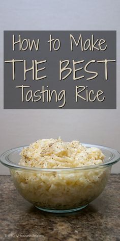 how to make the best tasting rice