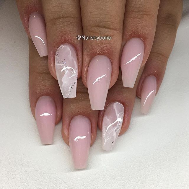 Pink And White Nails, Stone Nail Art, Unghie Sfumate, Marble Nail Designs, Pretty Nail Designs, Super Nails, Nail Art Wedding, Nails Polish, Nail Designs Glitter