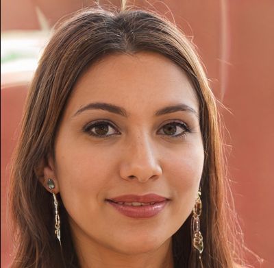 a close up of a person wearing earrings