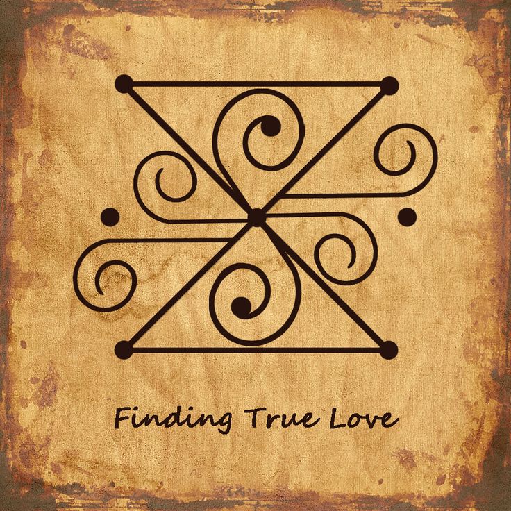 the logo for finding true love is shown on an old piece of paper with swirls