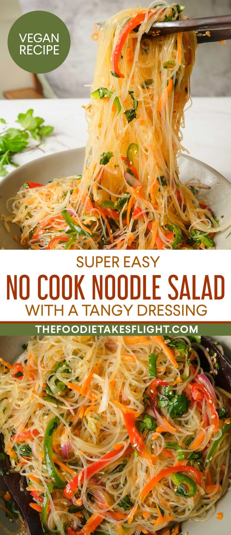 no cook noodle salad with tasty dressing is an easy and healthy side dish