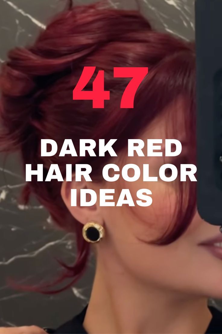 An elegant updo with dark red hair color and loose, face-framing bangs. Dark Red Hairstyles, Red Updo, Dark Red Hair Color Ideas, Red Hair With Bangs, Vibrant Red Hair, Red Hairstyles, Red Hair Color Ideas, Dark Red Hair Color, Updo Ideas