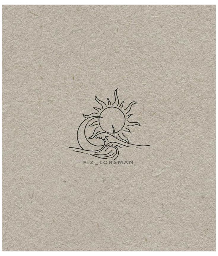 a drawing of a sun and waves on a piece of paper with the words fiz lousseman