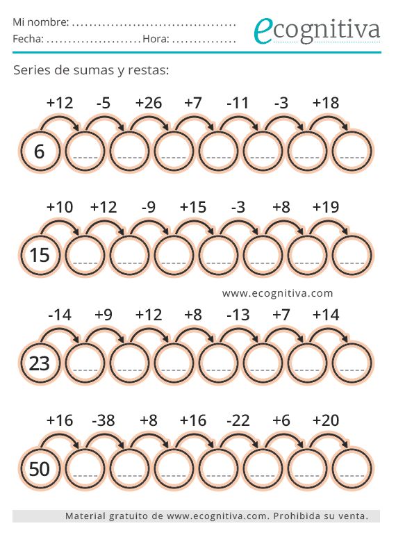 a page with numbers and circles in spanish for children to learn how to use them