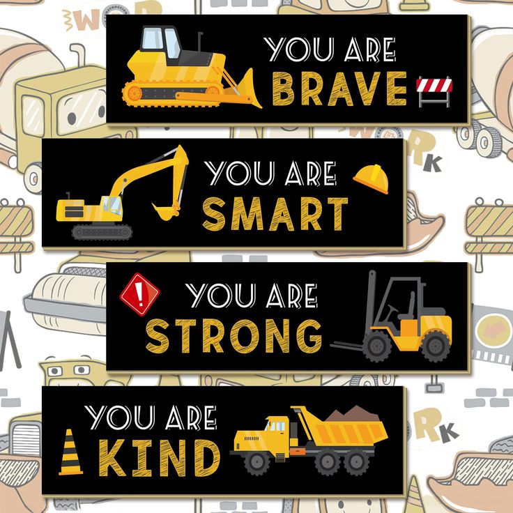 three signs that say you are brave, you are smart and you are strong