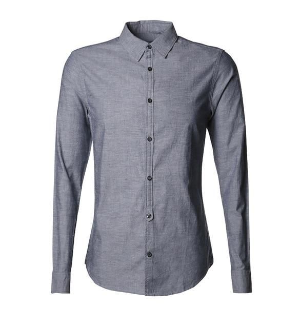 spring casual cotton long sleeve shirt s2037 Gray Collared Business Tops, Gray Collared Tops For Business, Casual Collar Cotton Office Shirt, Gray Cotton Shirt For Business Casual, Modern Cotton Business Tops, Modern Cotton Tops For Business, Gray Cotton Business Shirt, Casual Gray Shirt For Business, Modern Slim Fit Cotton Shirt