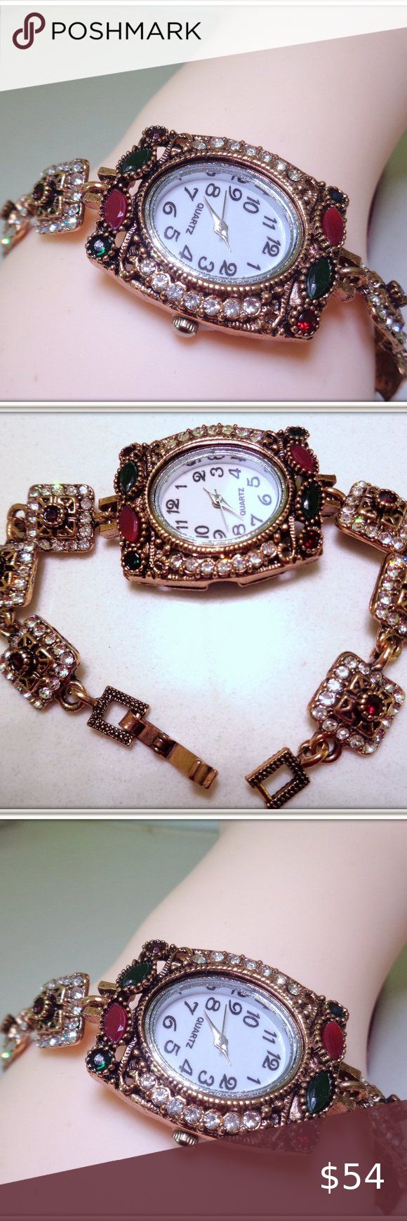 Handmade Ladys Antique Gold Bracelet Wrist Watch A vintage bracelet watch will look wonderful and provide you with a watch that will give pleasure for many Occasion and matches any Outfits  watch Feminine handmade Silver Unique bracelet watch wrist Lady's jewelry vintage jewelry Accessories Watches White Metal Watch As Gift, White Metal Watch For Gift, Gift Watches With Bracelet Strap, Antique Gold Bracelet, Dope Jewelry Accessories, Bracelet Wrist, Dope Jewelry, Vintage Bracelet, Unique Bracelets