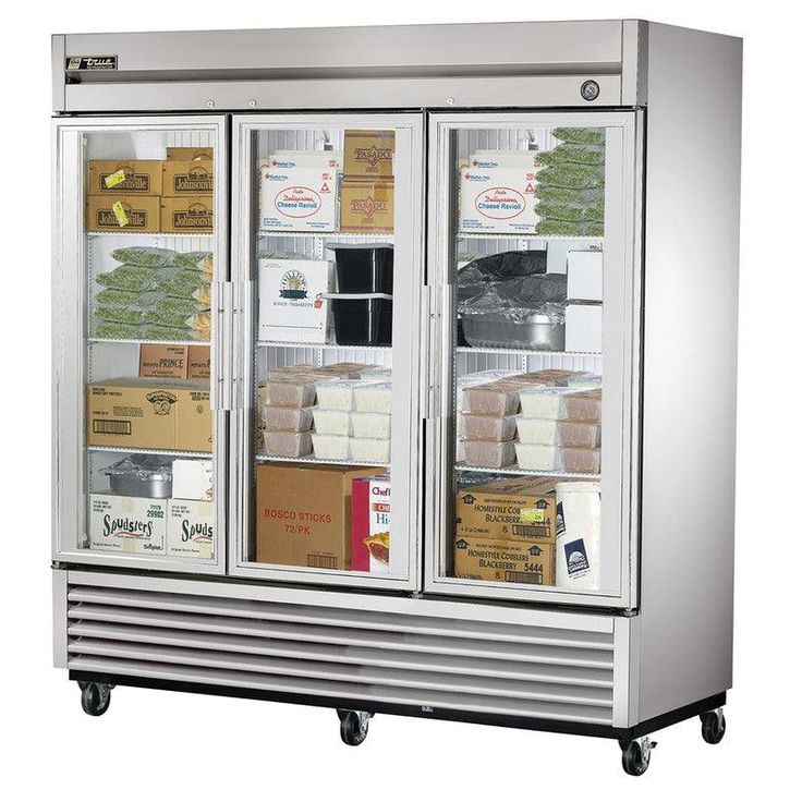 True T-72FG-HC~FGD01 Reach-In Freezer, 78 1/8 Wide, 3 Doors, 9 Shelves, T-Series - TheChefStore.Com Glass Door Fridge, Commercial Freezer, Utility Shelves, Aluminum Siding, Upright Freezer, Restaurant Equipment, Wire Shelving, Types Of Doors, Commercial Kitchen