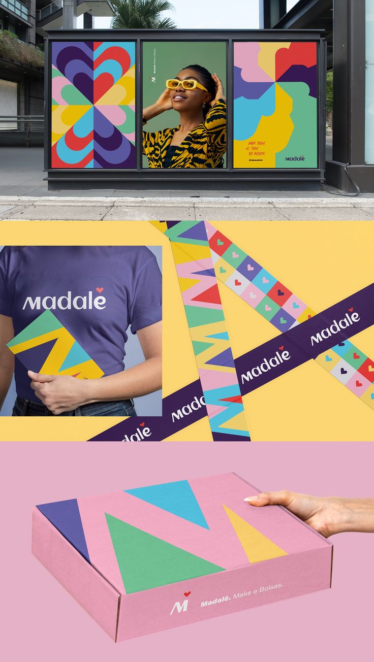 an advertisement for the new macallae brand is shown in three different colors and shapes