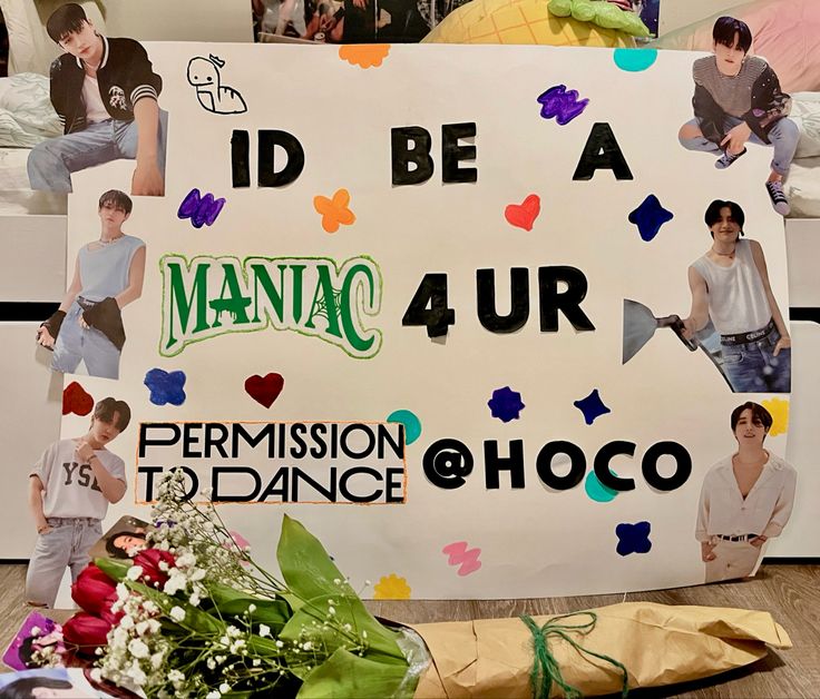 there is a sign that says i'd be a mania 4 ur permision to dance