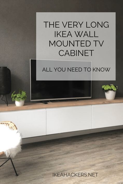 the very long ikea wall mounted tv cabinet is all you need to know