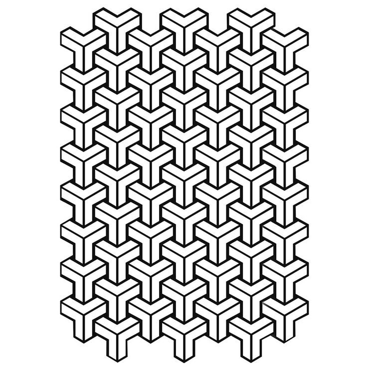 an abstract geometric design with black and white lines in the shape of hexagonal shapes