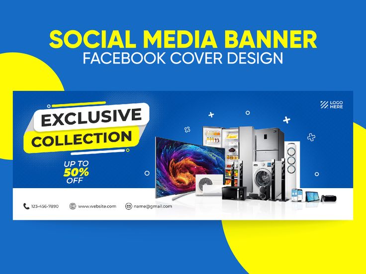 the social media banner for facebook cover design