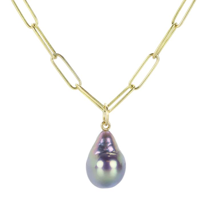 Maria Beaulieu 18k Purple Freshwater Pearl Pendant (Pendant Only) | Qu - Quadrum Gallery Handmade Chains, Anthony Lent, Heart Of The Sea, Rock Collecting, Beach Pebbles, Straight From The Heart, Rock Collection, Aqua Marine, Yellow Gold Pendants