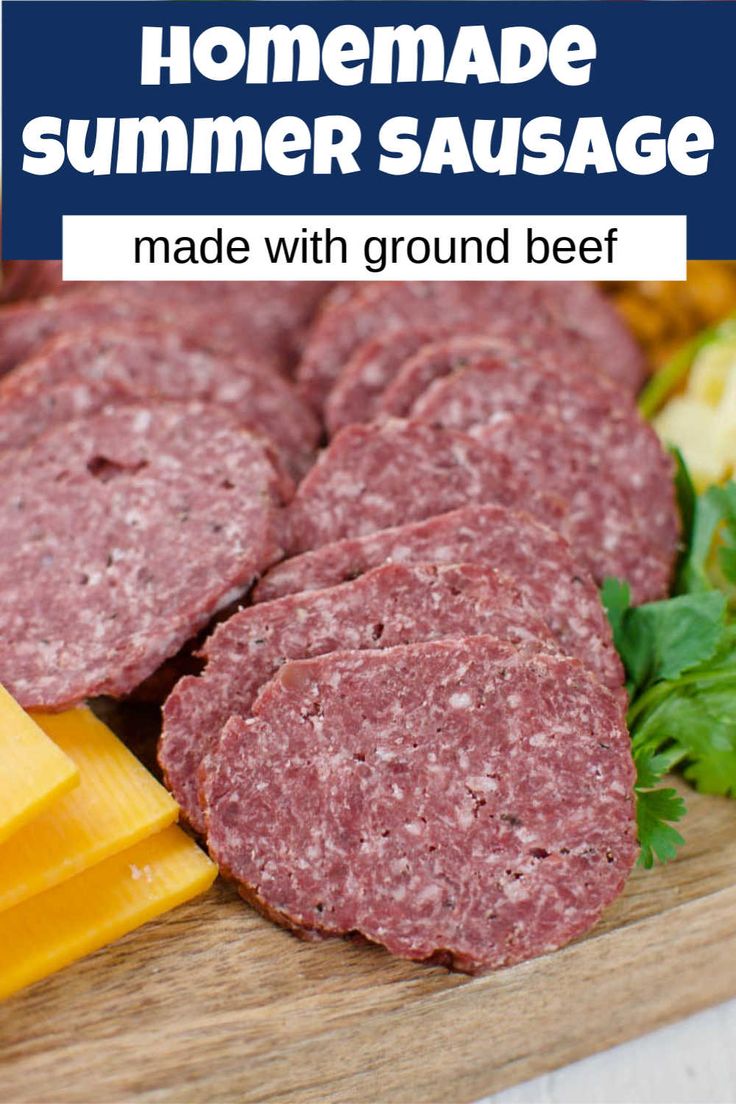 homemade summer sausage made with ground beef and parmesan cheese