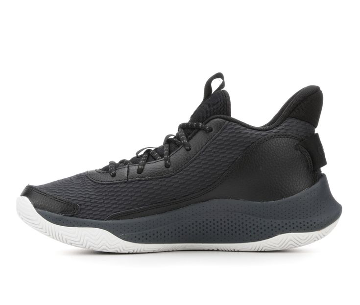 Keep them on the court in these Under Armour Curry 3Z7 basketball shoes. Plush foam sockliner for increased underfoot comfort, Full-length Micro G® midsole turns cushioned landings into explosive takeoffs, Internal shank provides midfoot stability, Leather & mesh upper, Micro G® midsole, Lace-up, Spot clean | Men's Under Armour Curry 327 Basketball Shoes in Grey/Black Size 11 Armor Shoes, Shoe Carnival, Court Shoes, The Court, Basketball Shoes, Size 13, Under Armour, Shoes Mens, Full Length