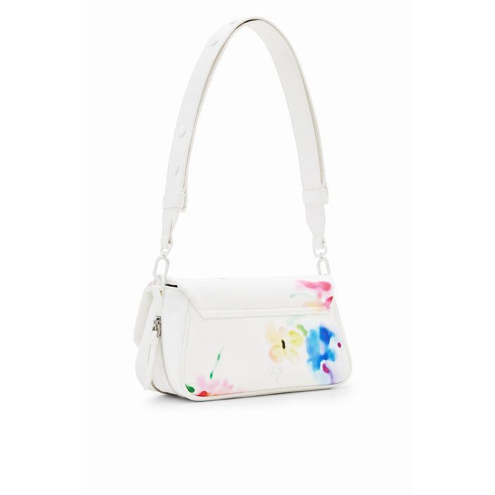 Brand: Desigual Gender: Women Type: Bags Season: Spring/Summer PRODUCT DETAIL • Color: white • Pattern: print • Fastening: with clip • Size (cm): 12.7x24.2x5.5 • Details: -shoulder bags COMPOSITION AND MATERIAL • Composition: -100% polyurethane Trendy White Bags With Adjustable Strap, Chic White Baguette Bag With Removable Pouch, White Shoulder Baguette Bag With Removable Pouch, White Baguette Shoulder Bag With Removable Pouch, White Satchel Baguette Bag For Travel, White Baguette Satchel Bag For Travel, Trendy White Bag With Removable Pouch, White Bag With Adjustable Strap For Everyday Use, White Canvas Shoulder Bag For Daily Use