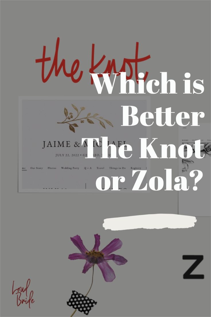 a poster with the words, which is better than the knot or zola?