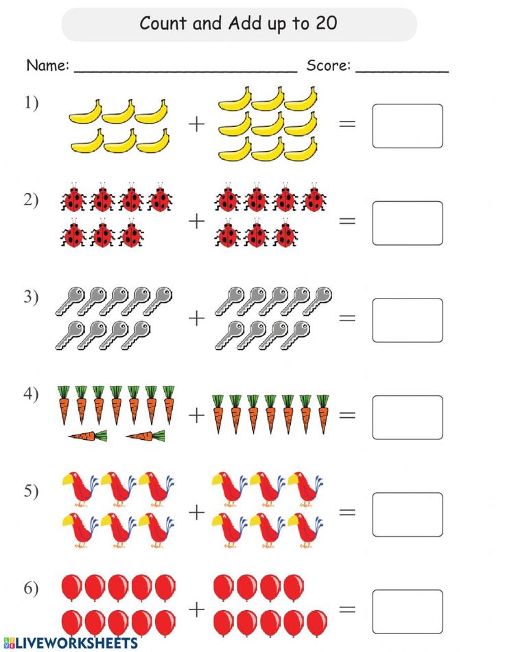 the worksheet for adding and subming numbers to 20 with pictures on it