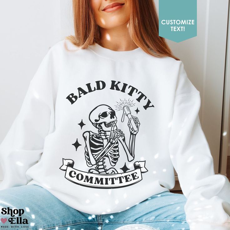 Bald Kitty Committee - The perfect spooky skeleton shirt for a stylish wax specialist! Add your own personalization or customize the phrase. Choose from our cozy heavy blend Gildan® sweatshirts, hoodies, or the soft Airlume combed/ring-spun Bella Canvas® t-shirts (heather t-shirts are made from a soft cotton-poly blend).  📦 𝐇𝐎𝐖 𝐓𝐎 𝐎𝐑𝐃𝐄𝐑: ------------------------------------------------------------------ 1️⃣ Select product style, color & size from the dropdown boxes next to the image ( Esthetician Clothing, Waxing Funny Humor Hair Removal, Esthetician Outfit Ideas, Esthetician Shirts, Esthetician Apparel, Wax Specialist, Skeleton Hoodie, Spooky Skeleton, Merch Ideas