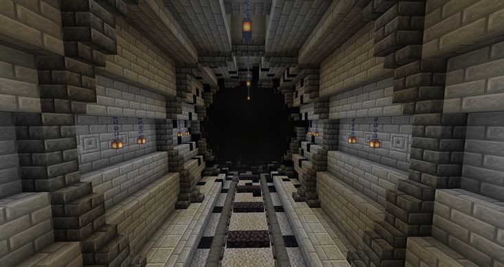 an image of a hallway in a minecraft game