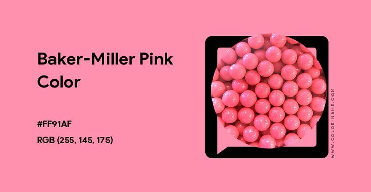 a pink background with the words baker - miller pink color