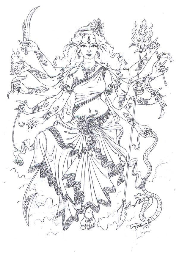 Maa durga sketch Traditional Art Tattoo, Firoj Khan, Painting Illustrations, Hindu Tattoos, Indian Drawing, Indian Traditional Paintings, Polynesian Tattoos, Pen Art Work, Durga Painting